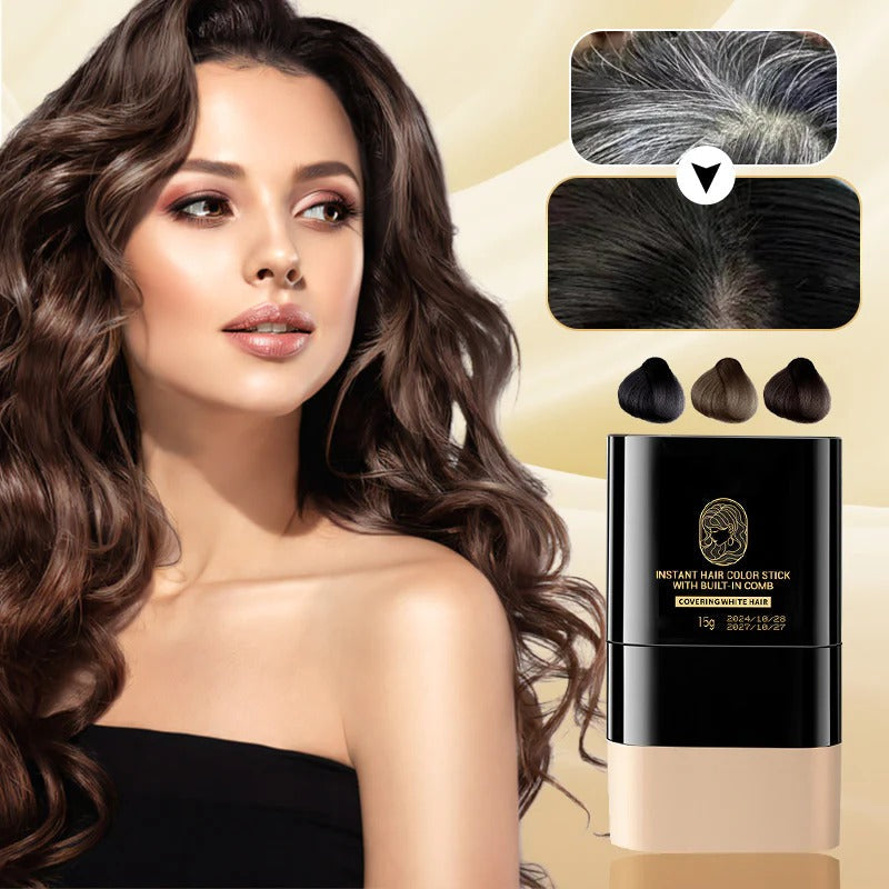 Instant hair coloring stick with built-in comb Main image
