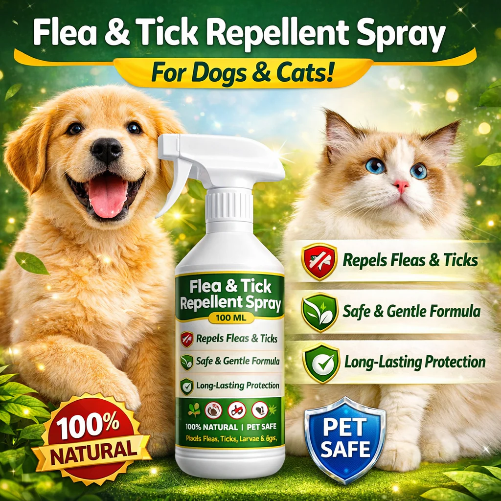 🚀🐛Buy 1 get 1 free🐱Flea and tick repellent spray for cats and dogs🐶 Main image