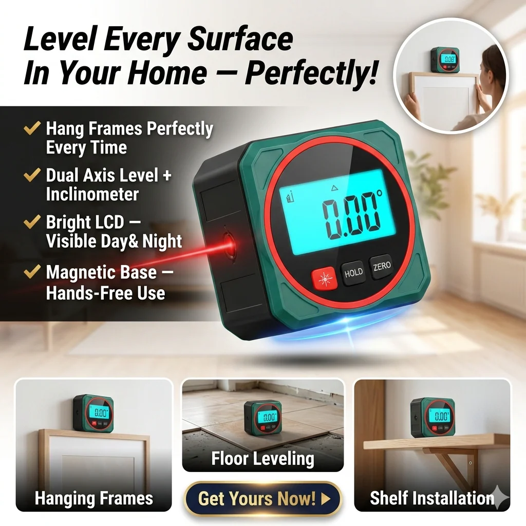 🎁💥Magnetic Digital Angle Finder with Electronic Laser Secondary image